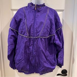 BOLO Spirit Purple Track Suit 90s Vintage Lightweight Jacket Large.
